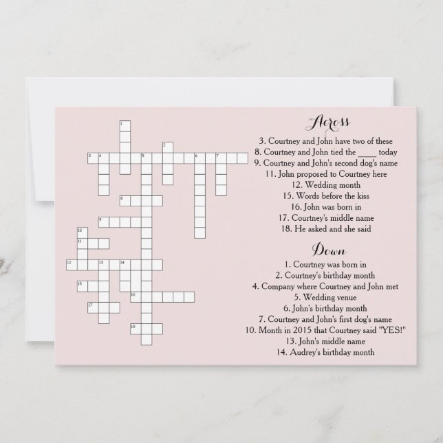 Carte de menu Davis + Harper (Devant)