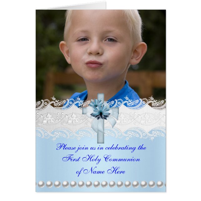 Carte de menu de dîner Première Sainte Communion 2 (Devant)