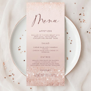 Carte de menu de fête d'anniversaire 18 ans paille