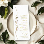 Carte de menu de mariage 4x9 écriture élégante pou<br><div class="desc">Une simple carte de menu de mariage calligraphiée chic. Je propose un service de personnalisation gratuit,  si vous avez des questions ou des demandes spéciales,  n'hésitez pas à me contacter.</div>
