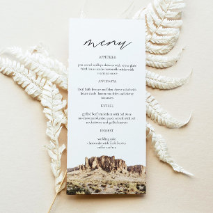 Carte de menu de mariage aquarelle SUPERSTITION MO