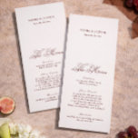 Carte de Menu de Mariage Crème Victorienne et Bour<br><div class="desc">Élevez votre réception avec cette voiture de menu de mariage personnalisée crème et burgundy victorienne, conçue pour compléter toute célébration raffinée. Doté d'une disposition intemporelle, ce menu de mariage allie l'élégance à la fonctionnalité tout en mettant en valeur des idées de menu de mariage réfléchies et un style de cartes...</div>