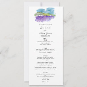 Carte de menu de mariage de vignoble toscan