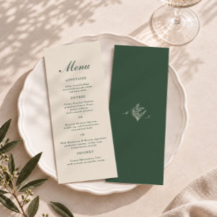 Carte de menu de mariage élégante Muguet
