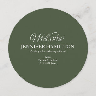Carte de Menu de Mariage et Marque-Place Cercle av
