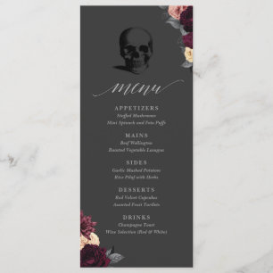 Carte de Menu de Mariage Gothique Jusqu'à ce que l