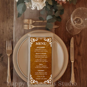 Carte de Menu de Mariage Mexicain Rustique