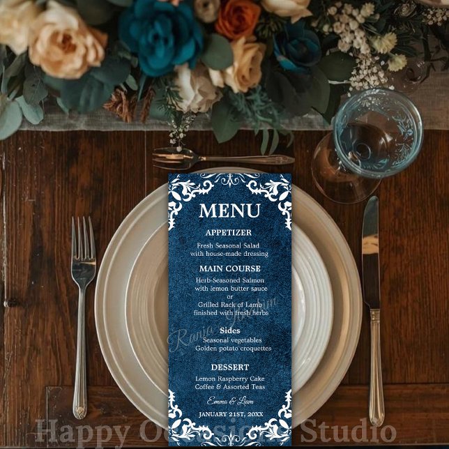 Carte de Menu de Mariage Mexicain Rustique (Créateur téléchargé)