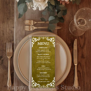 Carte de Menu de Mariage Mexicain Rustique