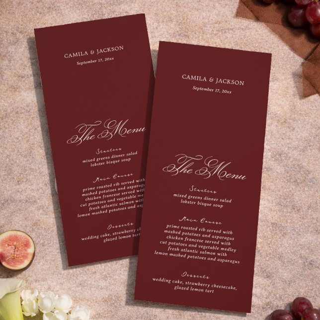 Carte de Menu de Mariage Opéra Dramatique de Bourg (Créateur téléchargé)