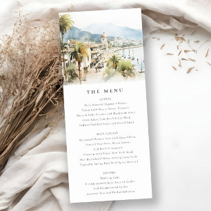 Carte de menu de mariage paysage Santa Marta Colom