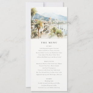 Carte de menu de mariage paysage Santa Marta Colom