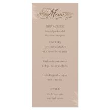 Carte de Menu de Mariage Whispering Pampas