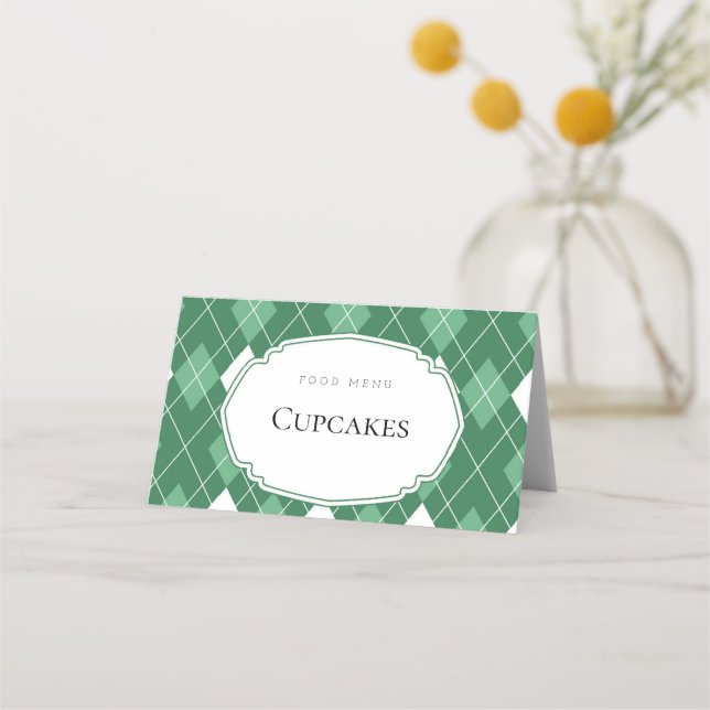 carte de menu de nourriture pliée green golf (Devant)