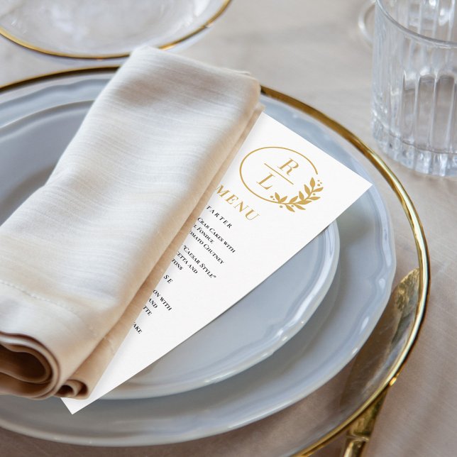 Carte de menu du Mariage de la  de la chemise tend (Créateur téléchargé)