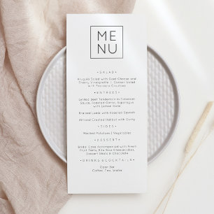 Carte de Menu Élégante Moderne