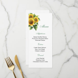 Carte de menu floral