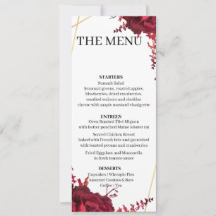 Carte de menu Jeu 10 moderne