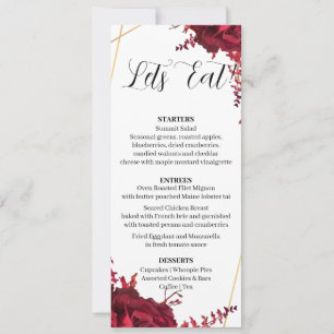 Carte de menu Jeu 11 moderne