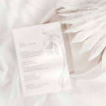 Carte de menu Lavande de fleur d'art<br><div class="desc">Conçu pour se coordonner avec notre Arche Fleur Line sur Collection violette, cette carte de menu Dainty dispose d'arche simple avec fleur d'art de ligne et police de script sur un arrière - plan blanc. Pour une personnalisation plus avancée de cette conception, par exemple la modification de la disposition, de...</div>