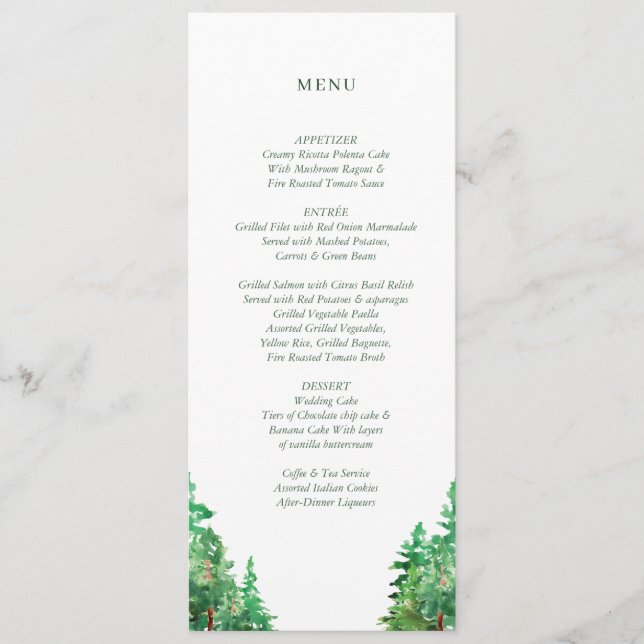 CARTE DE MENU MARIAGE (Devant)