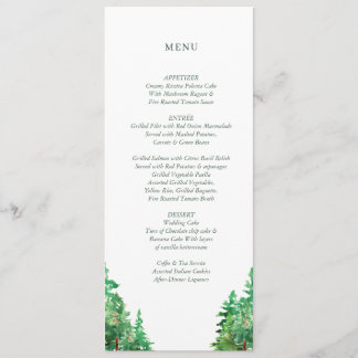 CARTE DE MENU MARIAGE