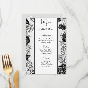 Carte de menu mariage