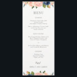Carte de menu Mariage Blush de la Marine #NBC<br><div class="desc">Organisez une célébration élégante avec ce design moderne que vos invités adoreront. Conception par © berryberrysweet. Des fichiers numériques imprimables sont disponibles ! Visitez notre site web à www.berryberrysweet.com pour plus de détails !</div>