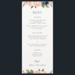Carte de menu Mariage Blush de la Marine #NBC<br><div class="desc">Organisez une célébration élégante avec ce design moderne que vos invités adoreront. Conception par © berryberrysweet. Des fichiers numériques imprimables sont disponibles ! Visitez notre site web à www.berryberrysweet.com pour plus de détails !</div>
