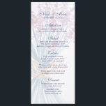 Carte de menu Mariage de la couleur d'eau<br><div class="desc">Bouquet nuptial lavande aquarelle.</div>