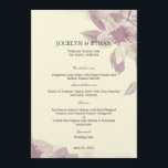 Carte de menu Mariage Floral Aquarelle<br><div class="desc">Une conception florale moderne fait de cette Collection Mariage florale aquarelle irrésistiblement charmant et romantique. Choisissez un arrière - plan crème pour un look plus vintage ou un arrière - plan blanc pour un look plus contemporain. Disponible dans une variété de couleurs. Des couleurs personnalisées et des éléments correspondants sont...</div>