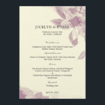 Carte de menu Mariage Floral Aquarelle<br><div class="desc">Une conception florale moderne fait de cette Collection Mariage florale aquarelle irrésistiblement charmant et romantique. Choisissez un arrière - plan crème pour un look plus vintage ou un arrière - plan blanc pour un look plus contemporain. Disponible dans une variété de couleurs. Des couleurs personnalisées et des éléments correspondants sont...</div>