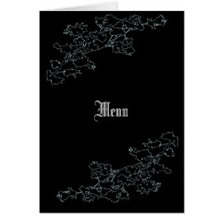 Carte de menu Mariage Floral Deco