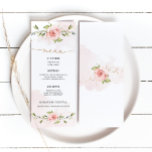 Carte de menu mariage floral floral floral<br><div class="desc">Carte de menu mariage Floral Flush Matching items available. Vérifiez la collection.</div>