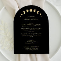 Carte de menu Mariage Gold Moon Arch