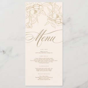 carte de menu Mariage ivoirienne à la floraison d'