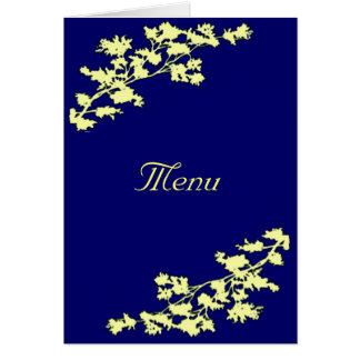 Carte de menu Mariage Ivory Floral Deco