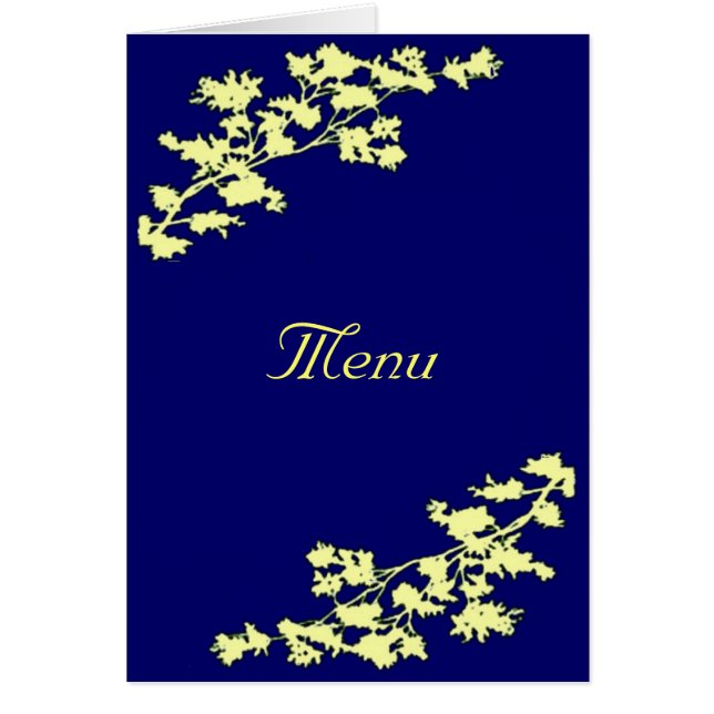Carte de menu Mariage Ivory Floral Deco (Devant)