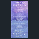 Carte de menu Mariage Mandala<br><div class="desc">La belle police de caractères de script moderne lisant "menu" et "merci de fêter avec nous" en blanc avec une ombre turquoise subtile, ont été rendus comme graphiques afin que vous puissiez profiter d'une police préférée de ma collection. Tous les autres éléments de texte ont été configurés à l'aide d'un...</div>