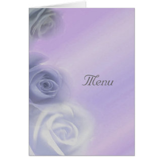 Carte de menu Mariage Rose d'argent