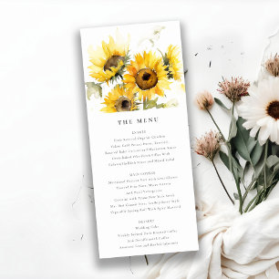 Carte de menu Mariage rustique Boho minimal