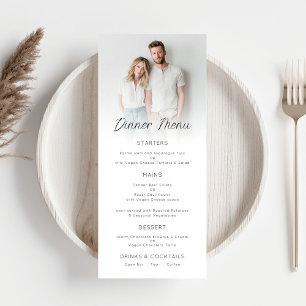 Carte de menu minimaliste Mariage de superposition