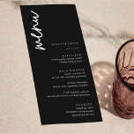 Carte de menu minimaliste Mariage noir| Menu moder<br><div class="desc">Cartes de menu minimaliste Mariage | Menu Moderne,  Menu Dîner Mariage,  Menu Rustique Dîner Mariage et Menu Boissons,  Calligraphie Simple Menus Mariage Rustique Menus Mariage,  Menu Mariage Rustique,  Menu Table Mariage</div>