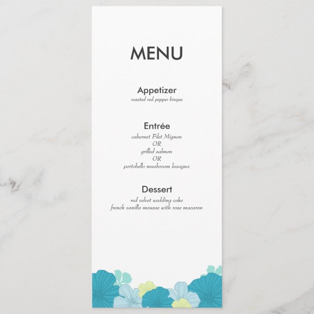 Carte de menu moderne // Tropiques luxuriants // B (Devant)