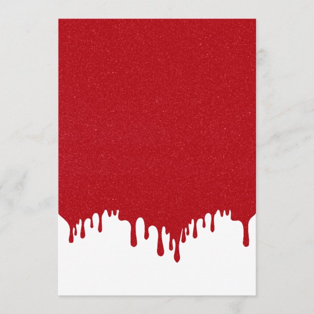 Carte de menu plat à effet de goutte rouge tomate  (Devant)