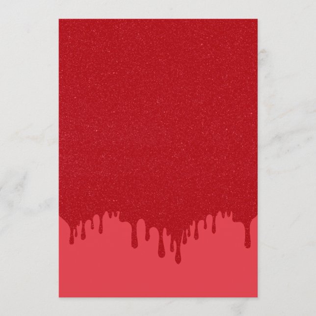 Carte de menu plat à texture goutte rouge tomate – (Devant)