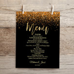 Carte de menu plat de luxe Budget Gold Parties sci<br><div class="desc">Gold Parties scintillant Luxury Flat Menu Card En coque vous avez besoin de personnalisation,  soyez libre de me contacter szdesigns2021@gmail.com</div>