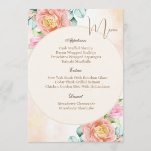 Carte de menu plat pour toutes occasions