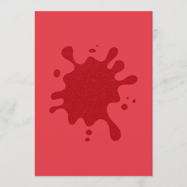 Carte de Menu Plat Splash Rouge Tomate – Personnal (Devant)