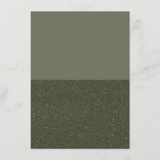 Carte de menu plat vert mousse à horizon divisé (s (Devant)